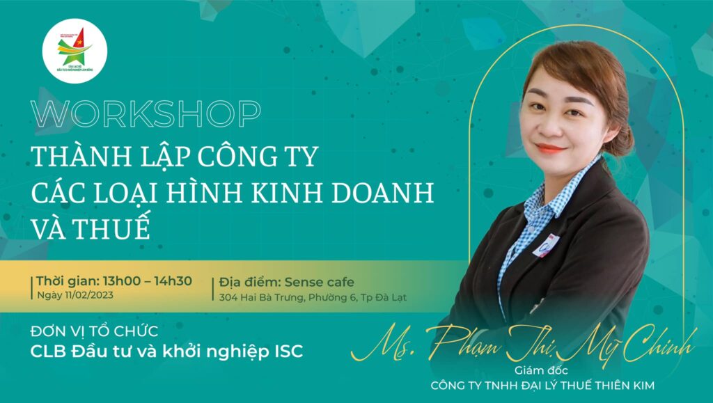 Chị Phạm Thị Kiều Trinh - PCT YBA Lâm Đồng trong workshop tư vấn Thuế cho CLB Khởi Nghiệp YBA Lâm Đồng 